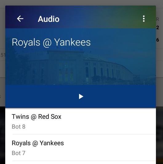 MLB Android app - Audio feature broken