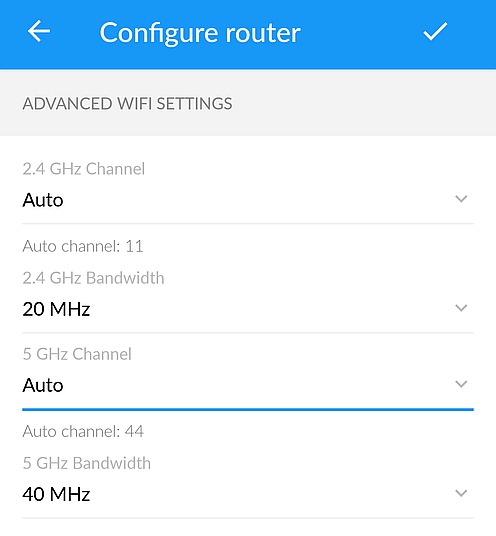 Configuring Wi-Fi channels with AmpliFi