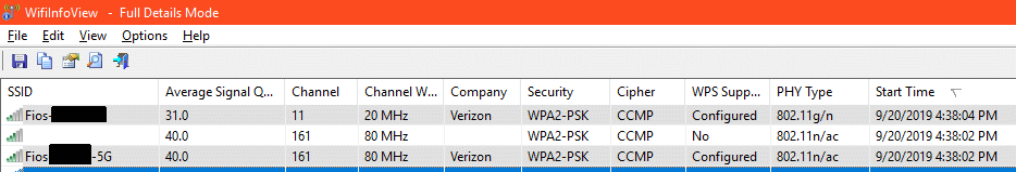 Verizon FIOS also creates a hidden network