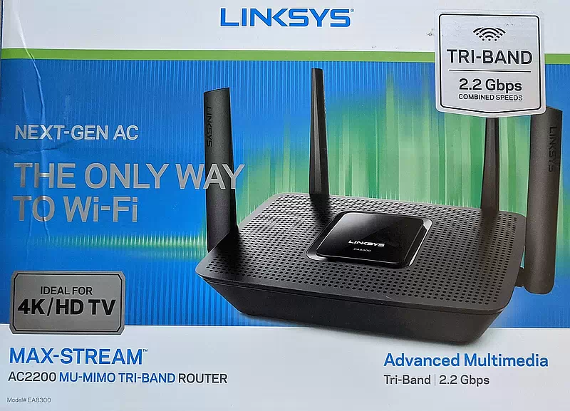 The box for the Linksys EA8300