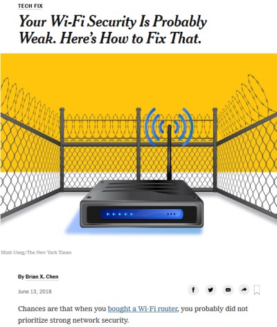 The New York Times on Router Security