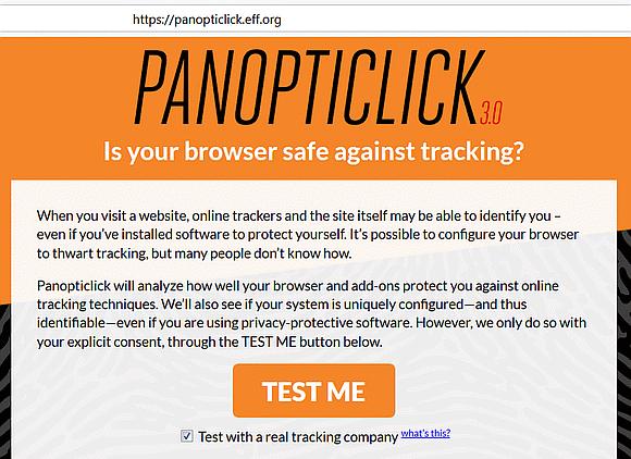Panopticlick from the EFF